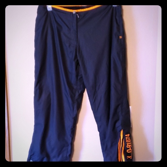 Adidas quick dry mesh lined capri navy & orange - Picture 1 of 8